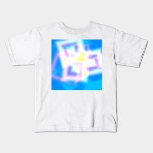 blue white pink yellow abstract texture Kids T-Shirt